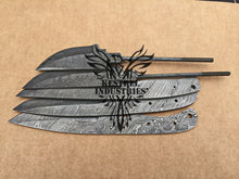 Load image into Gallery viewer, Lot of 5 Custom Handmade Damascus Steel Blank Blade Knife For Knife Making Supplies (SU-141)