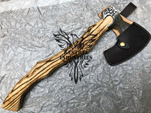 Load image into Gallery viewer, Custom Handmade Carbon Steel Viking Axe with Ash Wood Handle (VA-117)