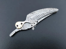 Load image into Gallery viewer, 8.5" Custom Handmade Damascus Pocket Folding Knife, Liner Lock Folding Pocket Knife with Leather Pouch (KFK-127)