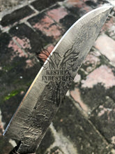 Load image into Gallery viewer, Smith Custom Handmade Carbon Steel Viking Knife with Raven Head Hilt, Viking Raven Knife, Viking Handmade Carbon Steel Knife, 5" Sharp Blade