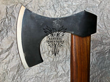 Load image into Gallery viewer, Smith Custom Forged Carbon Steel Viking Axe with Rose Wood Shaft, Camping Axe (VA-106)