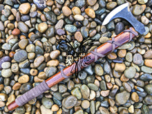 Load image into Gallery viewer, Custom Handmade Carbon Steel Viking Axe with Rose Wood Handle (VA-105)
