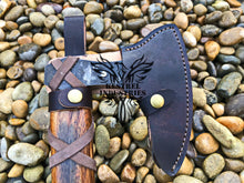 Load image into Gallery viewer, Custom Handmade Carbon Steel Viking Axe with Rose Wood Handle (VA-105)