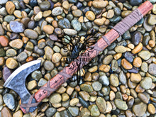 Load image into Gallery viewer, Custom Handmade Carbon Steel Viking Axe with Rose Wood Handle (VA-103)