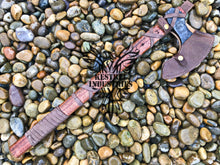 Load image into Gallery viewer, Custom Handmade Carbon Steel Viking Axe with Rose Wood Handle (VA-103)