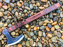 Load image into Gallery viewer, Custom Handmade Carbon Steel Viking Axe with Rose Wood Handle (VA-104)