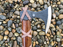 Load image into Gallery viewer, Custom Handmade Carbon Steel Viking Axe with Rose Wood Shaft, Ragnar's Axe (VA-101)