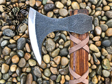 Load image into Gallery viewer, Custom Handmade Carbon Steel Viking Axe with Rose Wood Shaft, Ragnar's Axe (VA-101)