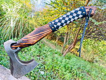 Load image into Gallery viewer, Custom Handmade Carbon Steel Viking Axe with Ash Wood Handle (VA-140)