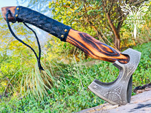 Load image into Gallery viewer, Custom Handmade Carbon Steel Viking Axe with Ash Wood Handle (VA-141)