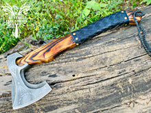Load image into Gallery viewer, Custom Handmade Carbon Steel Viking Axe with Ash Wood Handle (VA-141)