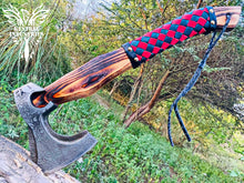Load image into Gallery viewer, Custom Handmade Carbon Steel Viking Axe with Ash Wood Handle (VA-142)