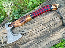 Load image into Gallery viewer, Custom Handmade Carbon Steel Viking Axe with Ash Wood Handle (VA-142)