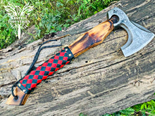 Load image into Gallery viewer, Custom Handmade Carbon Steel Viking Axe with Ash Wood Handle (VA-142)