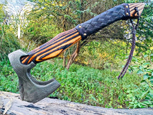Load image into Gallery viewer, Custom Handmade Carbon Steel Viking Axe with Ash Wood Handle (VA-143)
