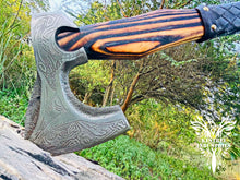Load image into Gallery viewer, Custom Handmade Carbon Steel Viking Axe with Ash Wood Handle (VA-143)