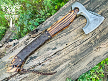 Load image into Gallery viewer, Custom Handmade Carbon Steel Viking Axe with Ash Wood Handle (VA-143)