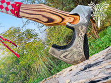 Load image into Gallery viewer, Custom Handmade Carbon Steel Viking Axe with Ash Wood Handle (VA-146)