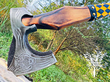 Load image into Gallery viewer, Custom Handmade Carbon Steel Viking Axe with Ash Wood Handle (VA-147)
