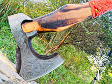 Load image into Gallery viewer, Custom Handmade Carbon Steel Viking Axe with Ash Wood Handle (VA-149)