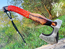 Load image into Gallery viewer, Custom Handmade Carbon Steel Viking Axe with Ash Wood Handle (VA-149)