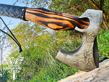 Load image into Gallery viewer, Custom Handmade Carbon Steel Viking Axe with Ash Wood Handle (VA-150)
