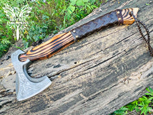 Load image into Gallery viewer, Custom Handmade Carbon Steel Viking Axe with Ash Wood Handle (VA-150)