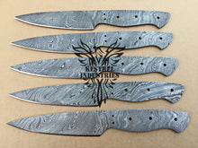 Load image into Gallery viewer, Lot of 5 Custom Handmade Damascus Steel Blank Blade Knife For Knife Making Supplies (SU-156)
