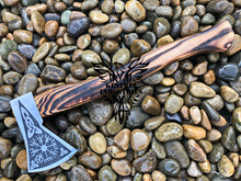 Load image into Gallery viewer, Custom Handmade Carbon Steel Viking Axe with Ash Wood Handle (VA-128)
