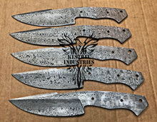 Load image into Gallery viewer, Lot of 5 Damascus Steel Blank Blade Knife For Knife Making Supplies (SU-179)
