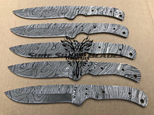 Load image into Gallery viewer, Lot of 5 Damascus Steel Blank Blade Knife For Knife Making Supplies (SU-210)
