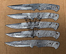 Load image into Gallery viewer, Lot of 5 Custom Handmade Damascus Steel Blank Blade Knife For Knife Making Supplies (SU-118)
