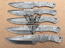 Load image into Gallery viewer, Lot of 5 Custom Handmade Damascus Steel Blank Blade Knife For Knife Making Supplies (SU-135)
