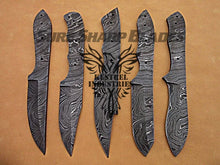 Load image into Gallery viewer, Lot of 5 Damascus Steel Blank Blade Knife For Knife Making Supplies (SU-183)
