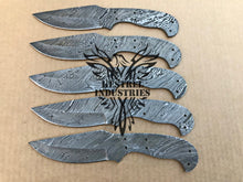 Load image into Gallery viewer, Lot of 5 Custom Handmade Damascus Steel Blank Blade Knife For Knife Making Supplies (SU-114)
