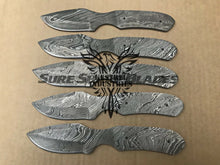 Load image into Gallery viewer, Lot of 5 Damascus Steel Blank Blade Knife For Knife Making Supplies (SU-184)
