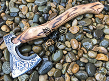 Load image into Gallery viewer, Custom Handmade Carbon Steel Viking Axe with Ash Wood Handle (VA-115)
