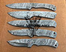 Load image into Gallery viewer, Lot of 5 Damascus Steel Blank Blade Knife For Knife Making Supplies (SU-205)
