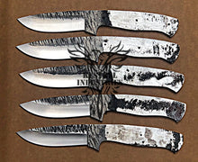 Load image into Gallery viewer, Lot of 5 Custom Handmade 1095 Carbon Steel Blank Blade Knife For Knife Making Supplies (KI-CSB-102)
