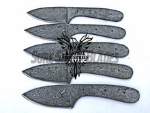 Load image into Gallery viewer, Lot of 5 Damascus Steel Blank Blade Knife For Knife Making Supplies (SU-191)
