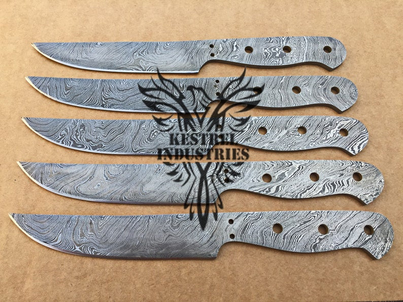 Custom Handmade Damascus Steel Blank Blade for Knife Making