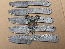 Load image into Gallery viewer, Lot of 5 Damascus Steel Blank Blade Knife For Knife Making Supplies (SU-164)
