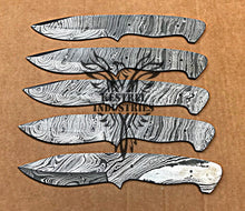 Load image into Gallery viewer, Lot of 5 Custom Handmade Damascus Steel Blank Blade Knife For Knife Making Supplies (SU-109)
