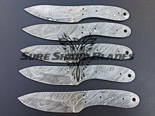 Load image into Gallery viewer, Lot of 5 Damascus Steel Blank Blade Knife For Knife Making Supplies (SU-186)
