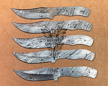 Load image into Gallery viewer, Lot of 5 Custom Handmade Damascus Steel Blank Blade Knife For Knife Making Supplies (SU-111)
