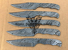 Load image into Gallery viewer, Lot of 5 Damascus Steel Blank Blade Knife For Knife Making Supplies (SU-201)
