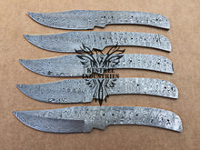 Load image into Gallery viewer, Lot of 5 Custom Handmade Damascus Steel Blank Blade Knife For Knife Making Supplies (SU-150)
