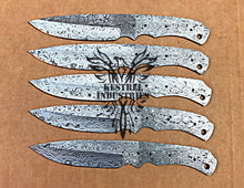 Load image into Gallery viewer, Lot of 5 Custom Handmade Damascus Steel Blank Blade Knife For Knife Making Supplies (SU-110)
