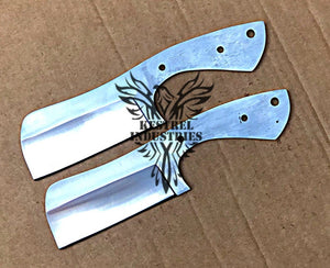 Lot of 2 Custom Handmade 1095 Carbon Steel Blank Blade Knife For Knife Making Supplies (KI-CSB-112)