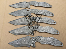 Load image into Gallery viewer, Lot of 5 Damascus Steel Blank Blade Knife For Knife Making Supplies (SU-162)
